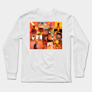 orange rap collage Long Sleeve T-Shirt